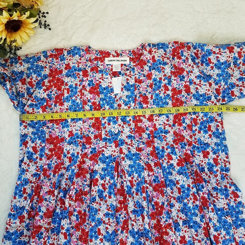 Caron Callahan Aria Dress Red Posy Mini Dress - Picture 7 of 11